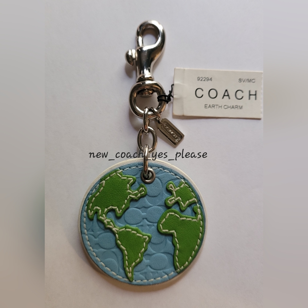 New COACH Earth Bag Charm Keychain